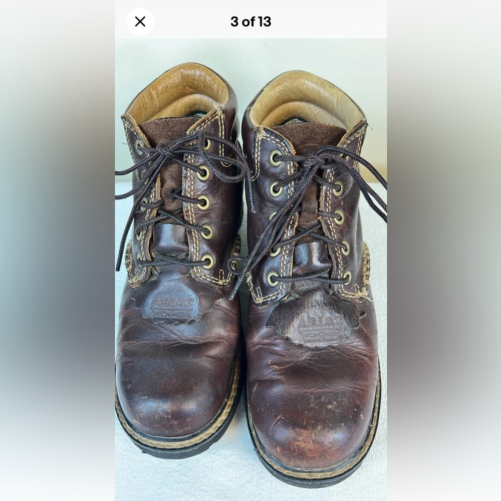 ARIAT‎ Leather Boots Women’s 7 B Canyon Lace-Up Brown Hiking Work 10001254